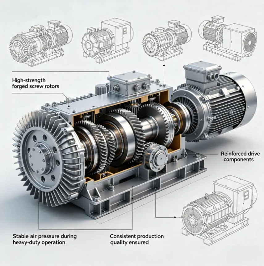 100 HP 380V 50HZ Air Compressor